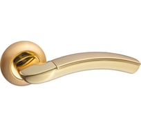 Ручка дверная Ренц "Сицилия", латунь мат - латунь блест. INDH 37-08 SG/GP