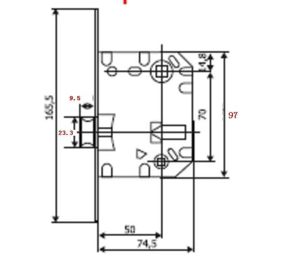 Сантехническая защелка с корпусом, бронза античная PUERTO INLB 1070 AB