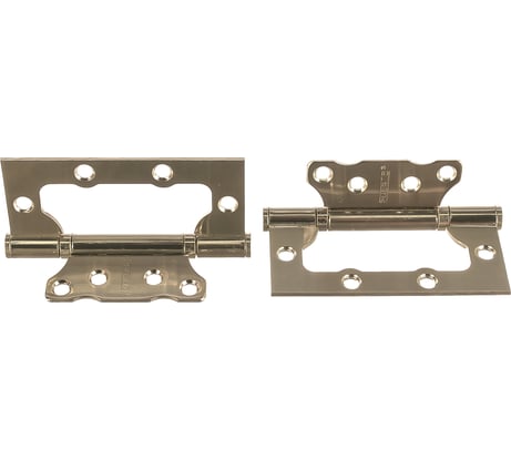 Стальная петля PUERTO без врезки, плоский колпачок, никель матовый, 2 шт. 100-2S FH SNбезВР