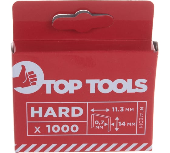 Скобы (1000 шт; 14 мм; тип J) Top Tools 41E014