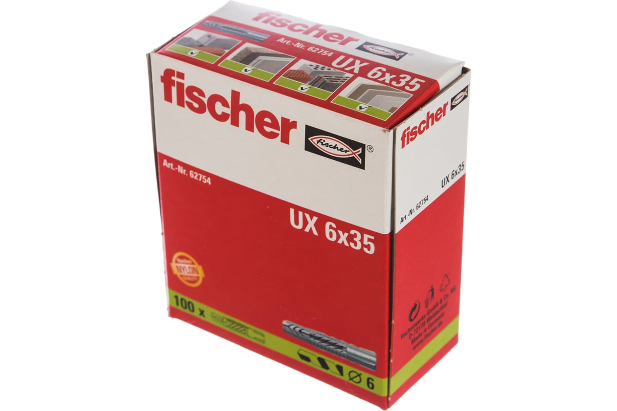 Универсальный дюбель Fischer UX 6X35 100 шт 62754 - выгодная цена ...