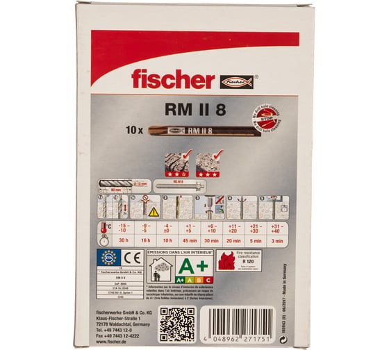 Fischer RM II 8 ХИМИЧЕСКАЯ КАПСУЛА 10 шт 539796