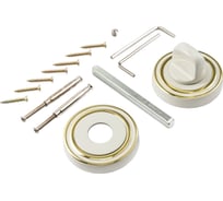 Завертка к ручкам Ренц BIG белый / золото блестящее INBK 16 W/GP