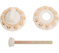 Завертка к ручкам Ренц BIG белый / золото блестящее INBK 10 W/GP