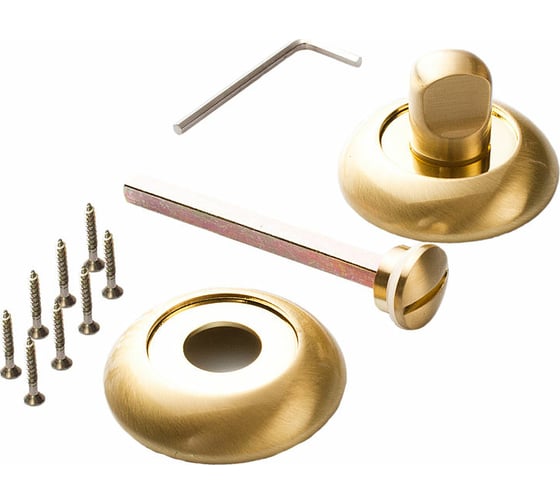 Завертка к ручкам Ренц латунь матовая светлая / латунь блестящая светлая INBK 08 SB/PB 1