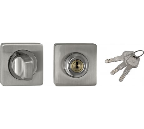 Завёртка с ключом Ренц никель матовый/никель блестящий INBK-K 02 SN/NP