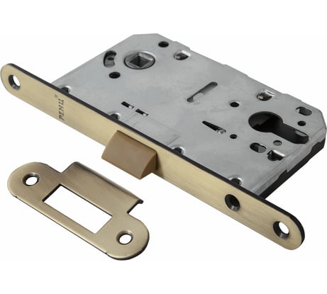 Замок под цилиндр с полиамидным язычком Ренц PALOMA (межосевое расстояние 85 мм; бронза античная) INLB 85 PL AB