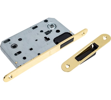 Сантехническая магнитная защелка Ренц PALOMA, межосевое расстояние 90 мм, латунь блестящая INMagn 2090 B