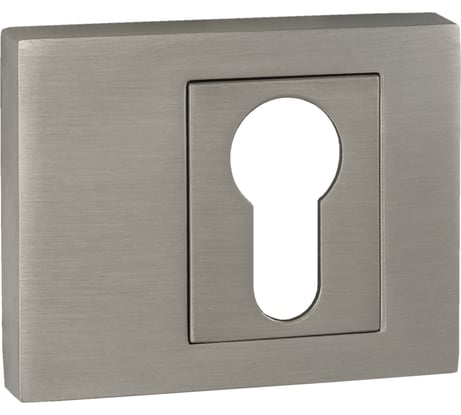 Квадратная накладка Ренц на цилиндр, никель суперматовый INET 12 MSN