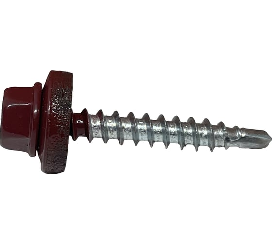 Кровельные саморезы Steelfix 4,8x35 цинк ral3005 винно-красный 200 шт СК4835200В