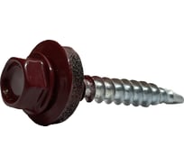 Кровельные саморезы Steelfix 4,8x35 цинк ral3005 винно-красный 100 шт СК4835100В