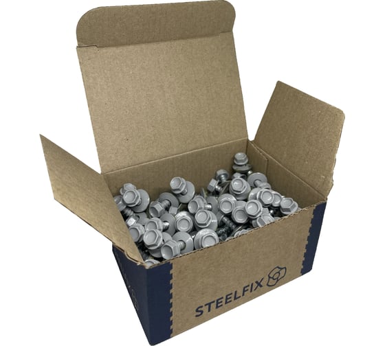 Кровельные саморезы Steelfix 4,8x35 цинк ral7004 серый 100 шт СК4835100СР
