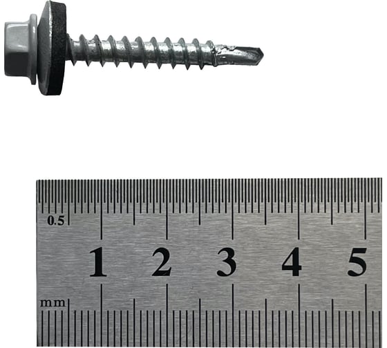 Кровельные саморезы Steelfix 4,8x35 цинк ral7004 серый 100 шт СК4835100СР