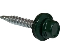 Кровельный саморез Steelfix 4,8x35, оцинкованный с EPDM-прокладкой, RAL6005 зелёный 200 шт, СК4835200З