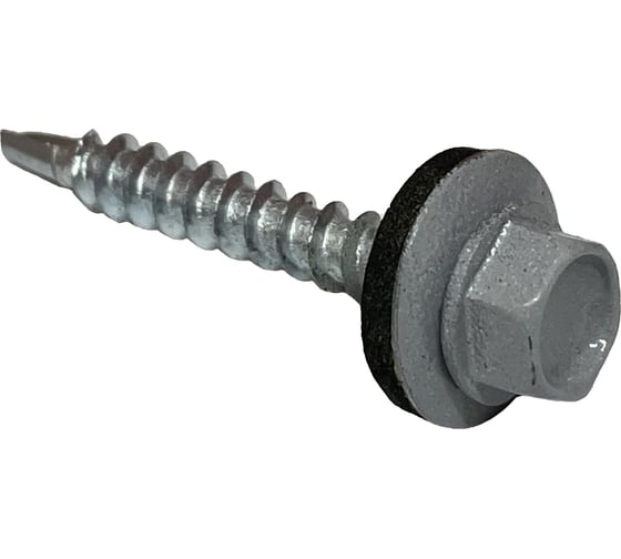 Кровельные саморезы Steelfix 4,8x35 цинк ral7004 серый 200 шт СК4835200СР 1