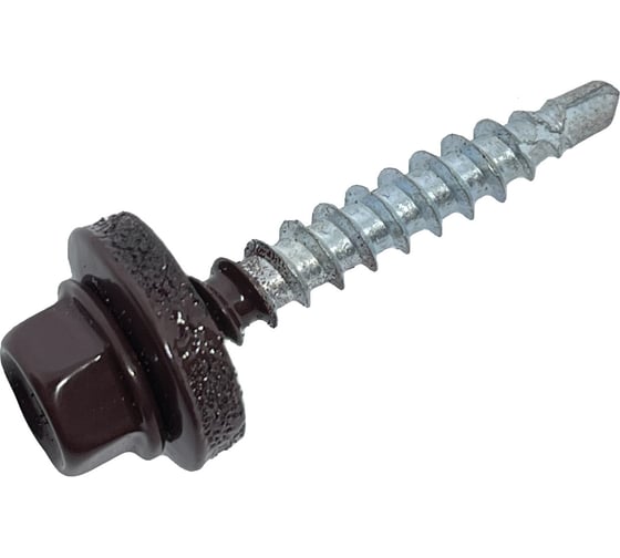 Кровельные саморезы Steelfix 4,8x35 цинк ral8017 шоколадно-коричневый 100 шт СК4835100Ш