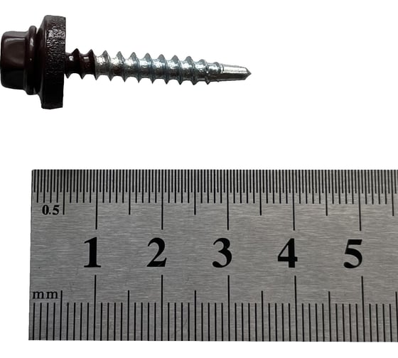 Кровельные саморезы Steelfix 4,8x35 цинк ral8017 шоколадно-коричневый 100 шт СК4835100Ш
