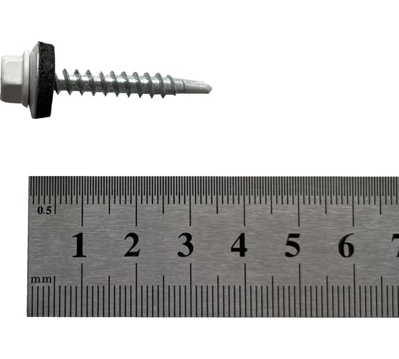 Кровельные саморезы Steelfix 4,8x35 цинк ral9003 белый 100 шт СК4835100Б
