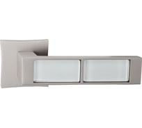 Дверная ручка ORO&ORO хром матовый КВ, белое стекло 923-13 SC