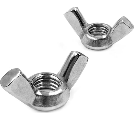 Гайка KREPFIELD нержавеющая, М8, DIN 315, А2, барашек 100 шт. в упак. 315А2БАРАШЕКМ8-100