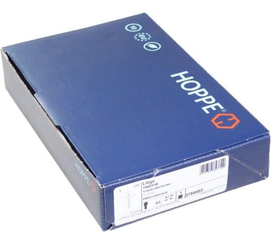 Профильный гарнитур Hoppe 1540/2246 (Liege) PZ92 RAL9016 белый, Schnellstift, 67-72 мм, подпружиненный 65551