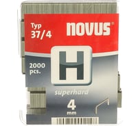 Скобы тонкие супертвердые 2000 шт. для степлера (0,75х10,6х4 мм; 37/4 S) Novus 042-0368