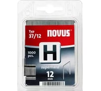 Скобы тонкие супертвердые 1000 шт. для степлера (0,75х10,6х12 мм; 37/12 S) Novus 042-0372
