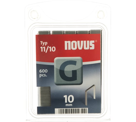 Скобы плоские 600 шт. для степлера (1,25х10,6х10 мм; 11/10) Novus 042-0386