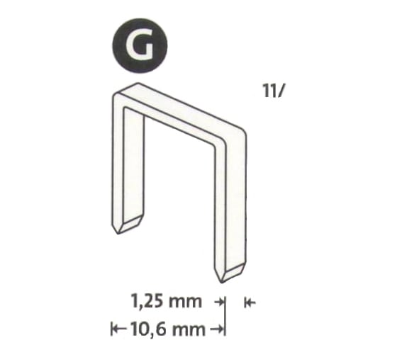 Скобы плоские 600 шт. для степлера (1.25х10.6х12 мм; 11/12) Novus 042-0387