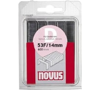 Скобы плоские 600 шт. для степлера (1,25х11,3х14 мм; 53F/14 D) Novus 042-0654