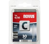 Скобы с узкой спинкой 1100 шт. для степлера (1.1х6.1х30 мм; 4/30) Novus 042-0461