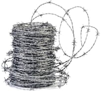 Колючая проволока оцинк VOLOKA 1.8x2, бухта, 100 м.п. ПК-1.8-2-100