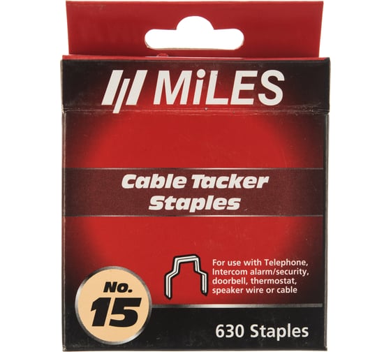 Скобы для закрепления плоского кабеля Miles 4 мм, 630 штук N15-4mm