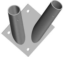 Кронштейн держатель флага Attache 2 рожковый, диаметр 30 мм, фиксированный угол 1691094