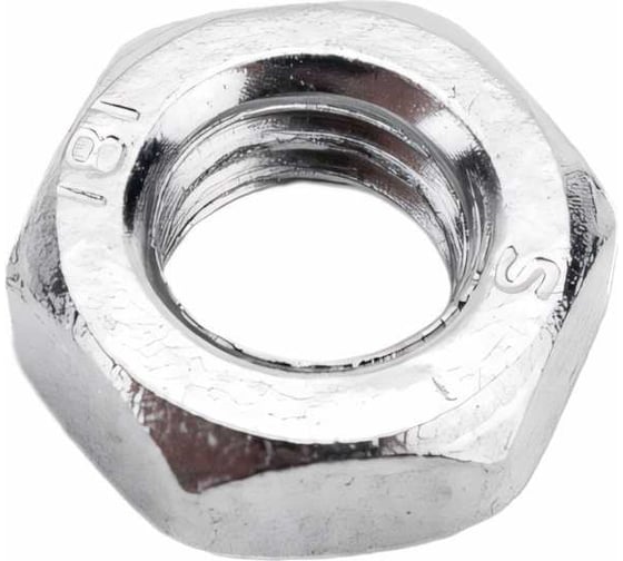 Гайка Море-Метизов DIN 439 класс прочности 6.0, цинк, М6, 10 шт. GAYKA439CM610M