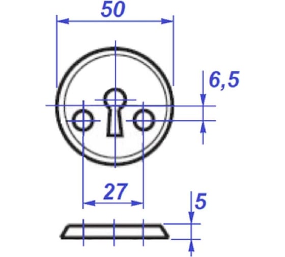 Накладка для замка Левша d50 (4 шт.), золото У8-5510.З