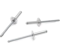 Алюминиевые заклепки с широким бортиком, диаметр 4,0 мм, длина 10 мм, 50 шт. в пакете Дело Техники 452410