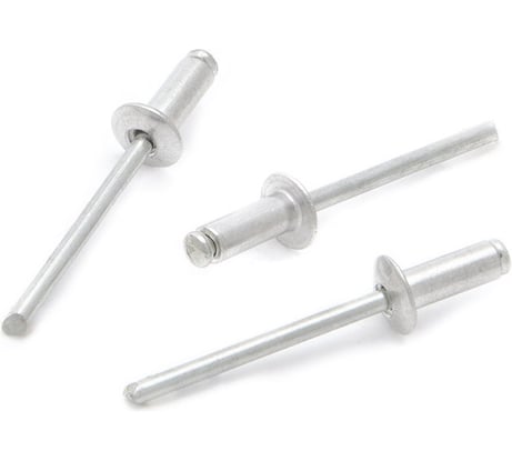 Алюминиевые заклепки, диаметр 4,8 мм, длина 6 мм, 50 шт. в пакете Дело Техники 451506