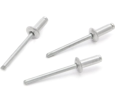 Стальные заклепки, диаметр 4,0 мм, длина 16 мм, 50 шт. в пакете Дело Техники 453416