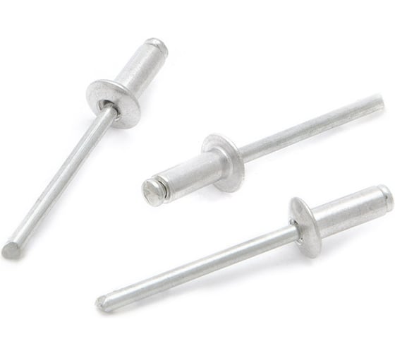 Алюминиевые заклепки, диаметр 4,0 мм, длина 16 мм, 50 шт. в пакете Дело Техники 451416