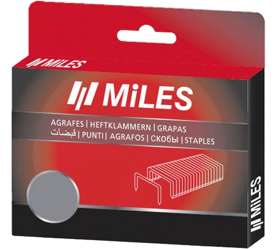 Скобы тип 140 (1250 шт; 6 мм) Miles N4-6mm