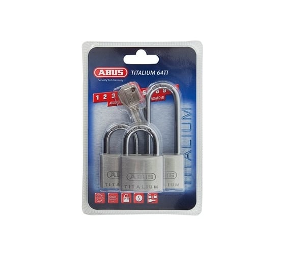 Навесные замки ABUS 727TI/40X2+40HB63 TRIPLES C/BLISTER 26662
