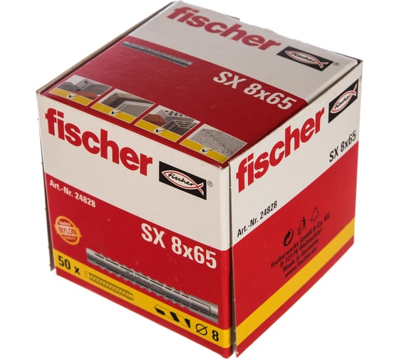 Дюбель Fischer SX 8X65 L 50 штук 24828