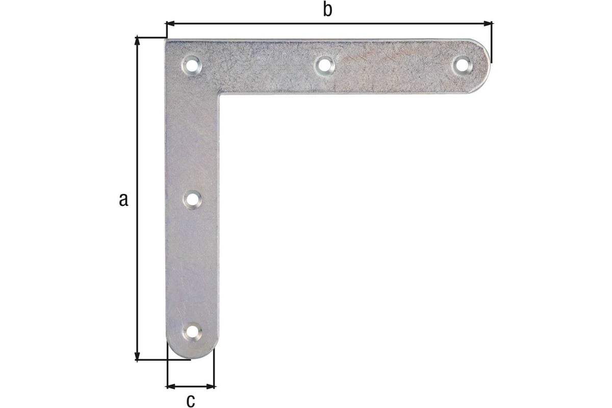 Плоский уголок ALBERTS оцинкованный, 120x120x20 мм 339739 - выгодная ...