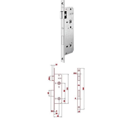 Замок для пвх двери сантехнический ITO KILIT WC 135/25 703-3025-1030