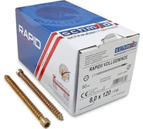 Шурупы Simpson Schmid Rapid FT CL 8.0x120/110 TX40 (Жёлтый цинк, полная резьба, цилиндр, 50 шт.) 1131740801200001