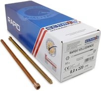 Шурупы Simpson Schmid Rapid FT CL 8.0x220/210 TX40 (Жёлтый цинк, полная резьба, цилиндр, 50 шт.) 1131740802200001