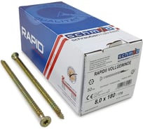 Шурупы Simpson Schmid Rapid FT SK Half-tip 8.0x180/170 TX40 (Жёлтый цинк, полная резьба, 50 шт.) 1935740801800001