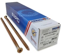 Шурупы Simpson Schmid Rapid FT SK Half-tip 12.0x350/330 TX50 (Жёлтый цинк, полная резьба, потай, 25 шт.) 1945741203500001