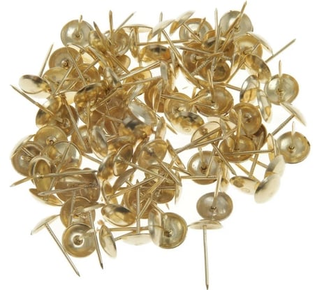Декоративные гвозди ТУНДРА 18.5x10 мм, цвет золото, в упаковке 100 шт. 857135